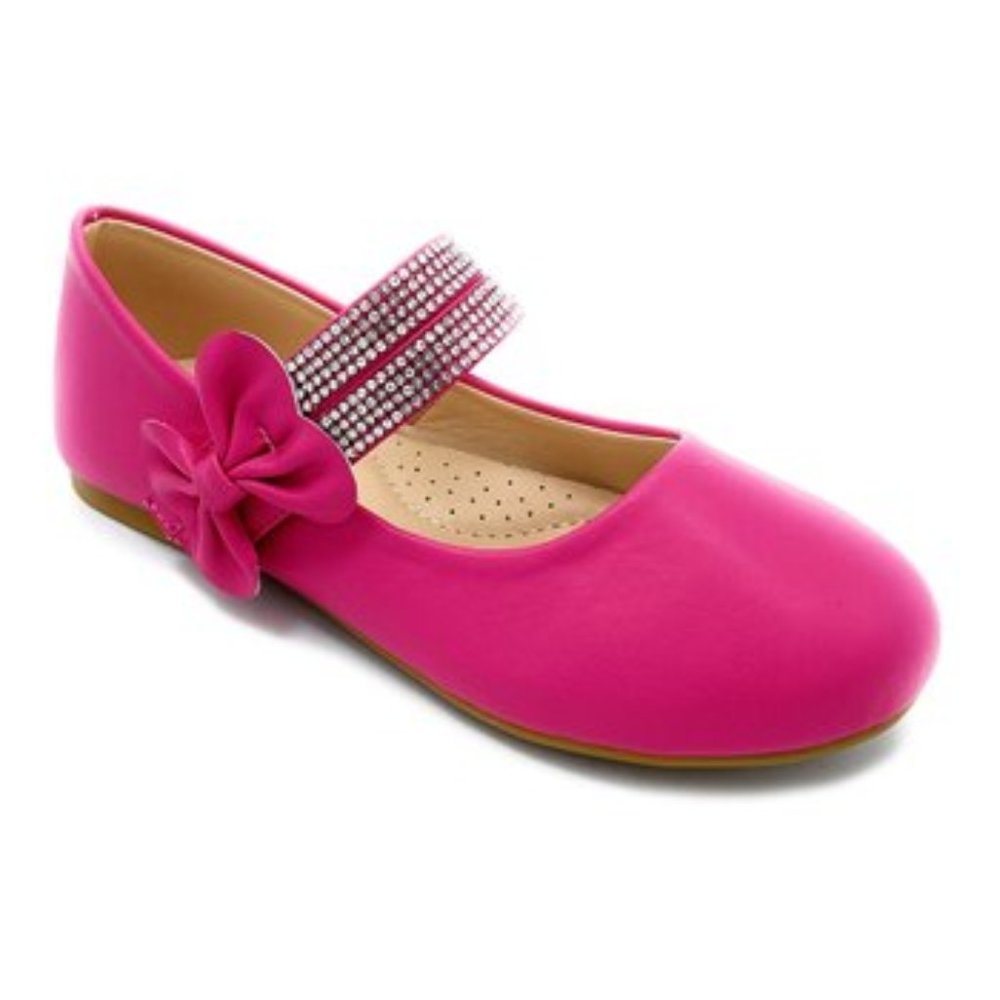 Little Star Fuchsia Embellished-Strap Mary Jane - Girls NIB